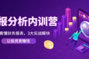 张新民《财报分析内训营》0基础看懂财务报表,3大应用实战模块,让投资更赚钱